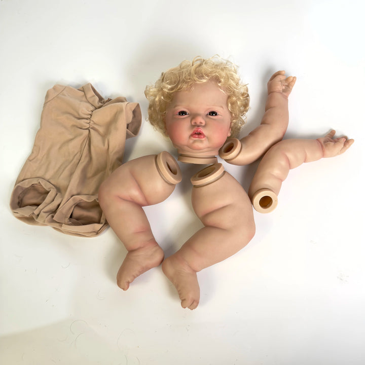 NPK 24″ Pickle Awake Girl Reborn Doll Kit — Curly Blond Hair