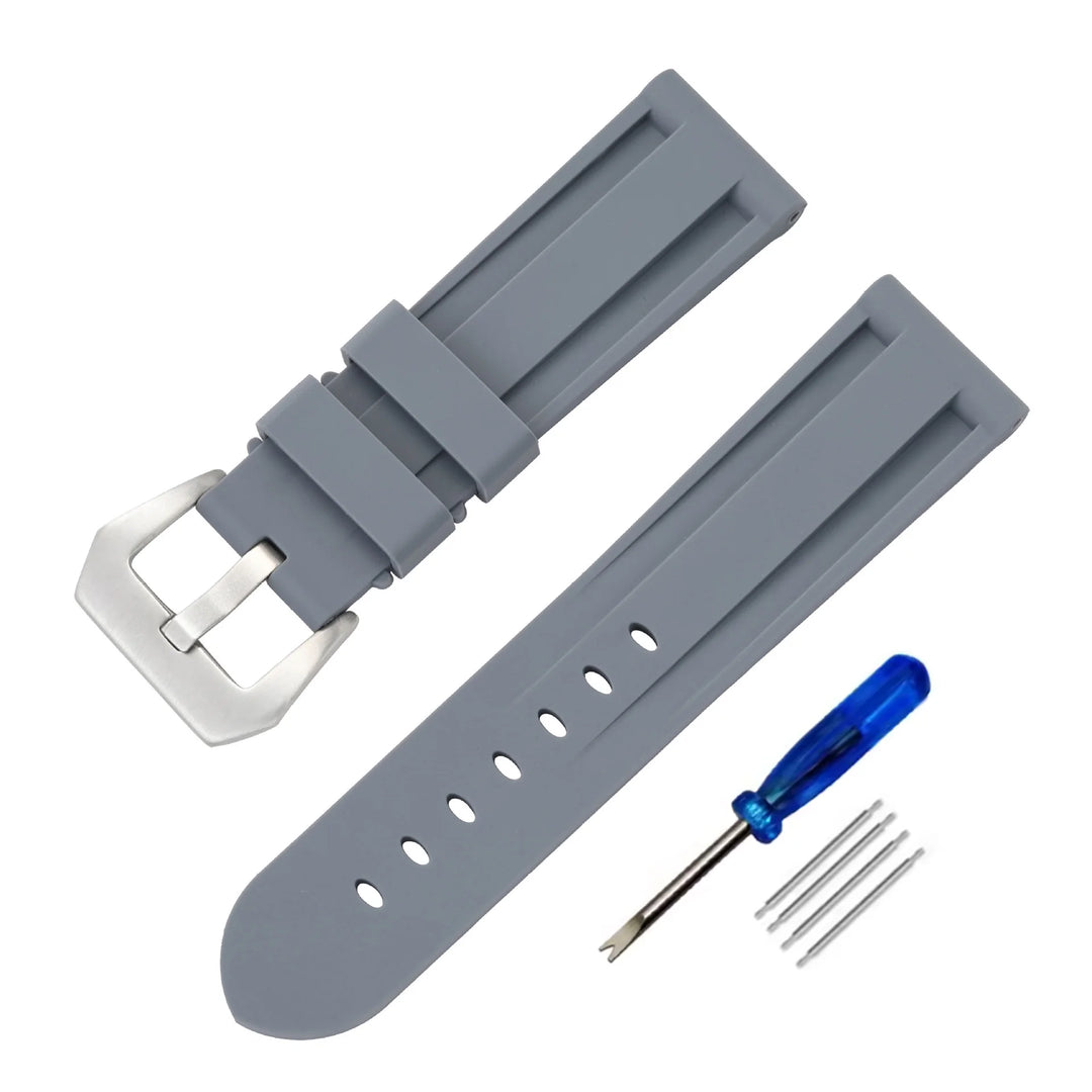 Soft Silicone Rubber Watch Band 20–26mm for Panerai