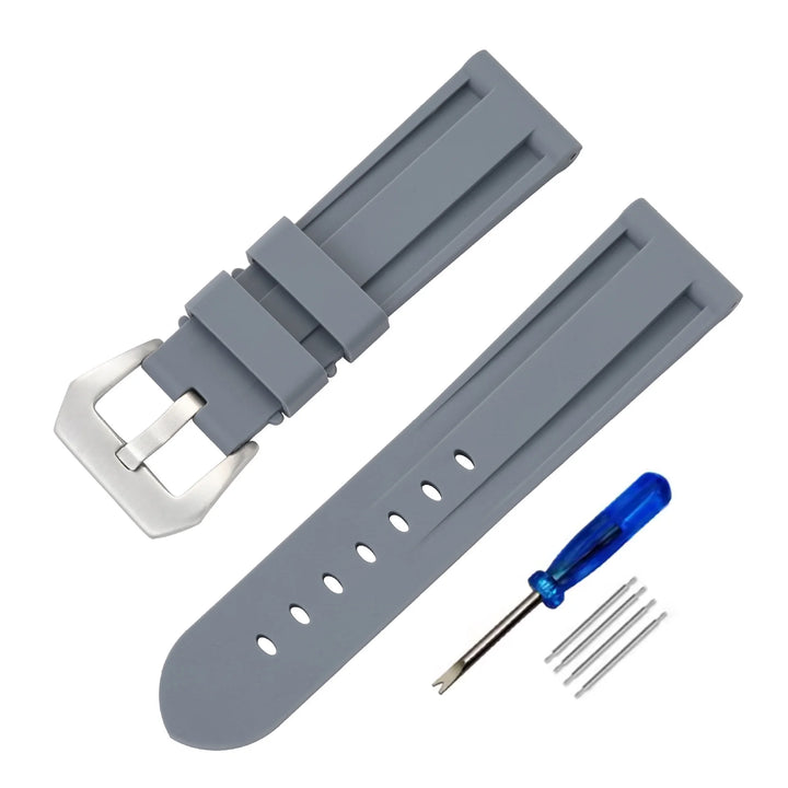 Soft Silicone Rubber Watch Band 20–26mm for Panerai