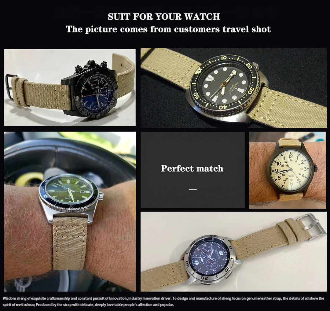 Quick-Release Canvas Strap 20/22mm