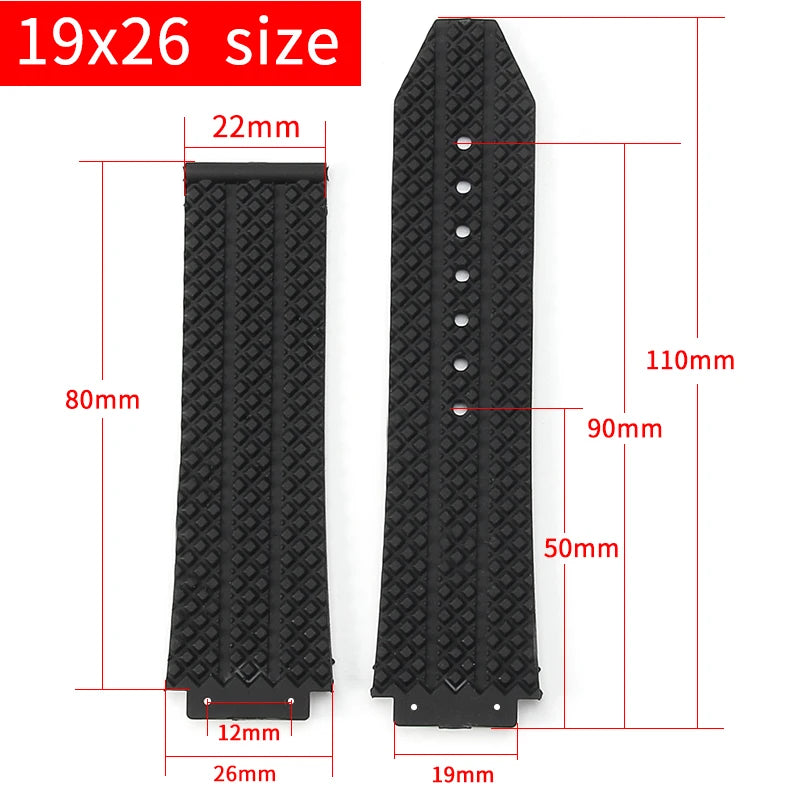 Waterproof Sports Silicone Watch Band 24x17 & 26x19mm (Men & Women)