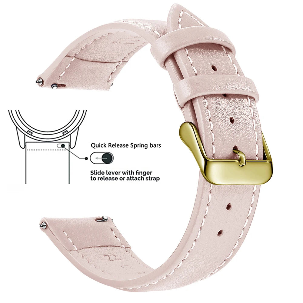 Samco Genuine Leather Watch Band 18–22mm (Quick Release)