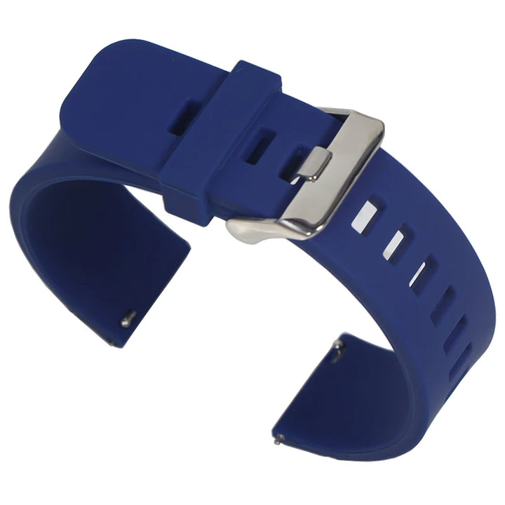 Universal Silicone Rubber Watch Strap – 20/22/24mm Soft Link Bracelet