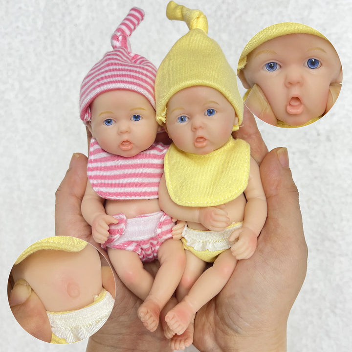 6″ Mini Silicone Reborn Baby Girl – Lifelike Palm Doll