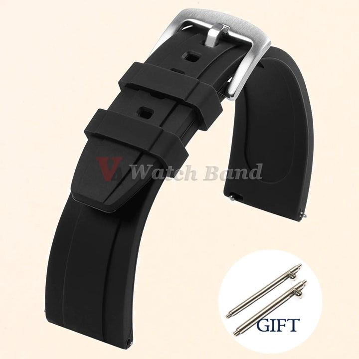 Universal Waterproof Silicone/Rubber Watch Strap 20/22mm