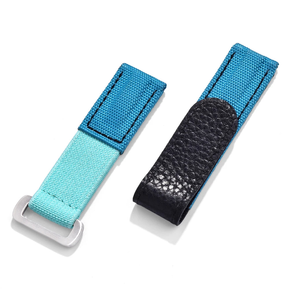 Nylon Strap 20mm Hook and Loop Fastener Watch Band Military Nylon Wristbelt Leather Bracelet for Omega Seiko Tudor MenWomen Belt