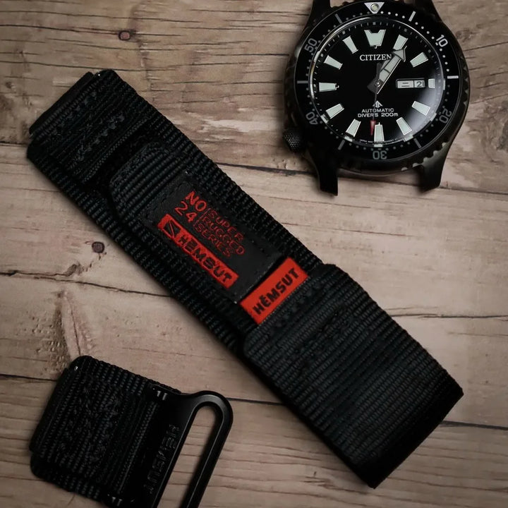 HEMSUT Nylon Military Watch Strap – 20/22mm Quick-Release for Citizen