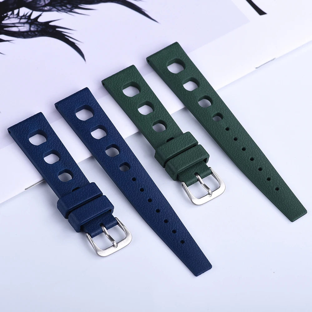 High Quality FPM/FKM Rubber Quick Release Watch Band 20mm 22mm Replacement Watch Straps For Men Women
