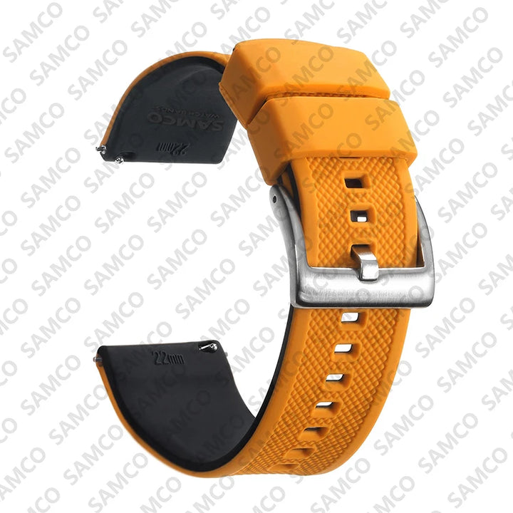 Premium Silicone Rubber Watch Band 18–22mm (Quick Release)