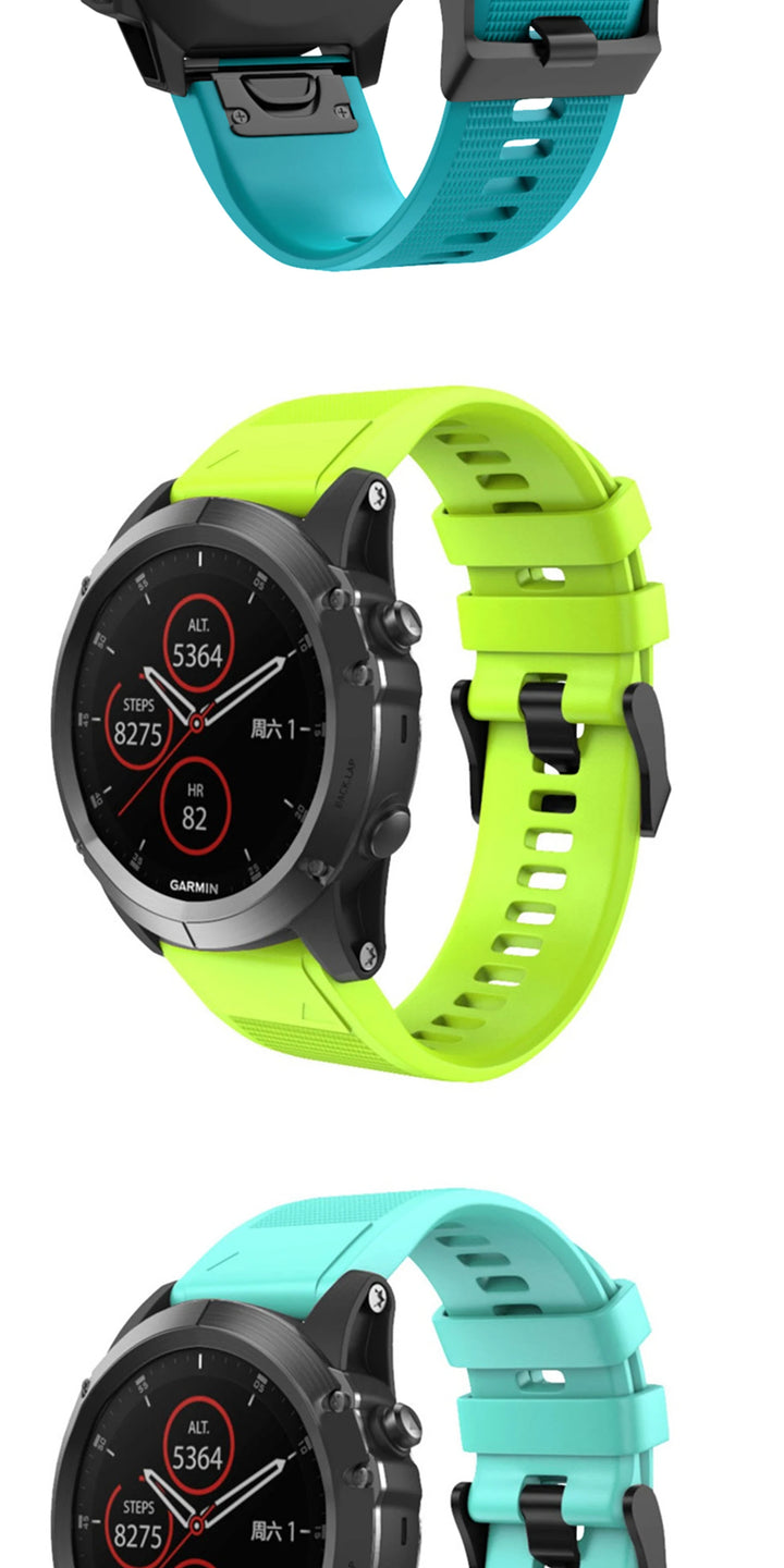 QuickFit Silicone Watch Strap 20/22/26mm for Garmin Fenix & Epix Gen2