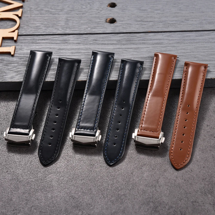 19/20/21/22mm For Omega Speedmaster Leather Strap Universal Original Leather Watch Bands Fit for Omega De Ville Seamaster Bracel