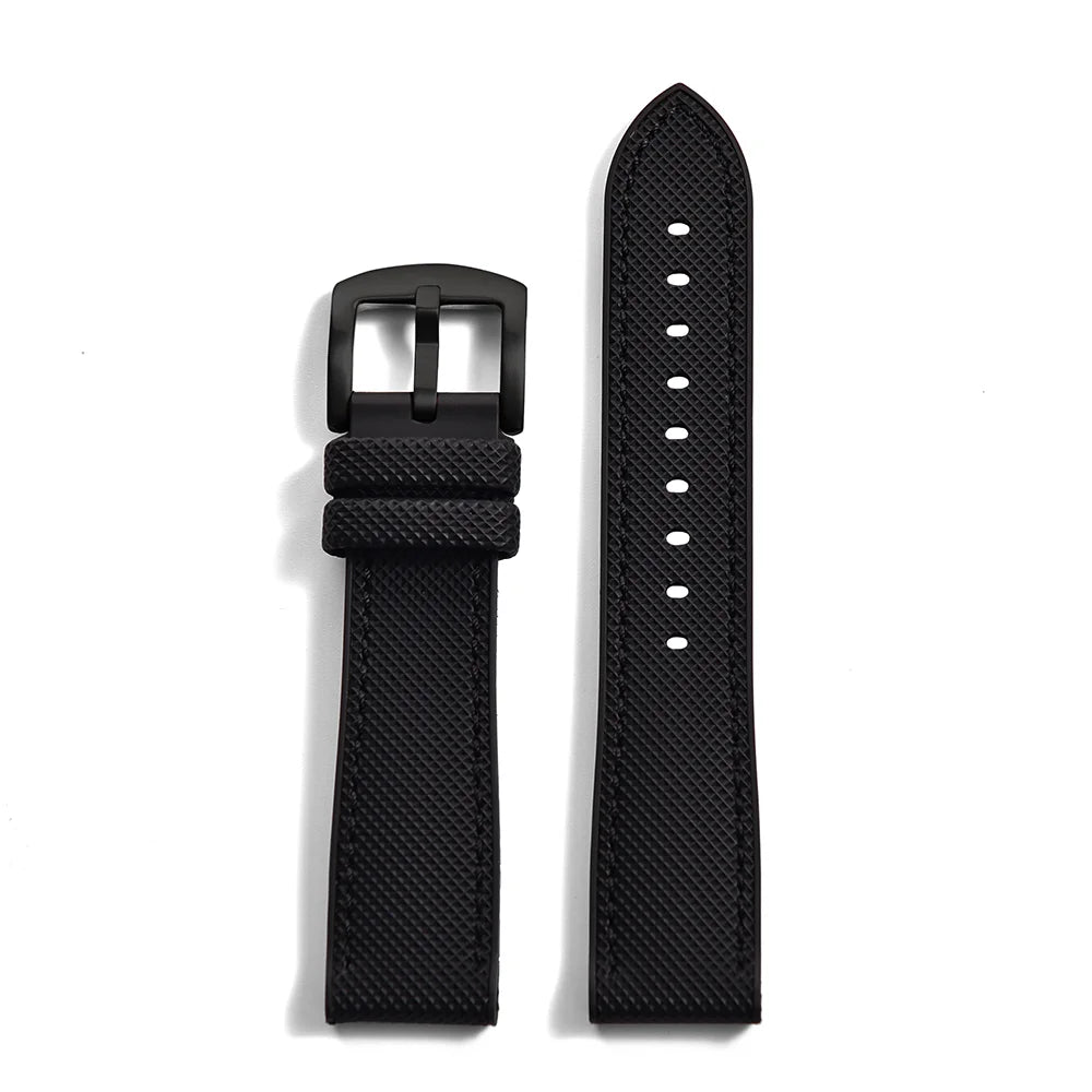 Premium Grade Hybrid FKM Nylon Watch Strap 18mm 20mm 22mm 24mm Fluoro Rubber Watchbands For Each Brand Diving Watches