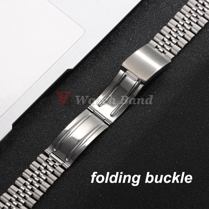 19mm 20mm 21mm Curved End Stainless Steel Watch Bands for Rolex DATEJUST for Jubilee Solid Strap Bracelet Men Woman Watchband
