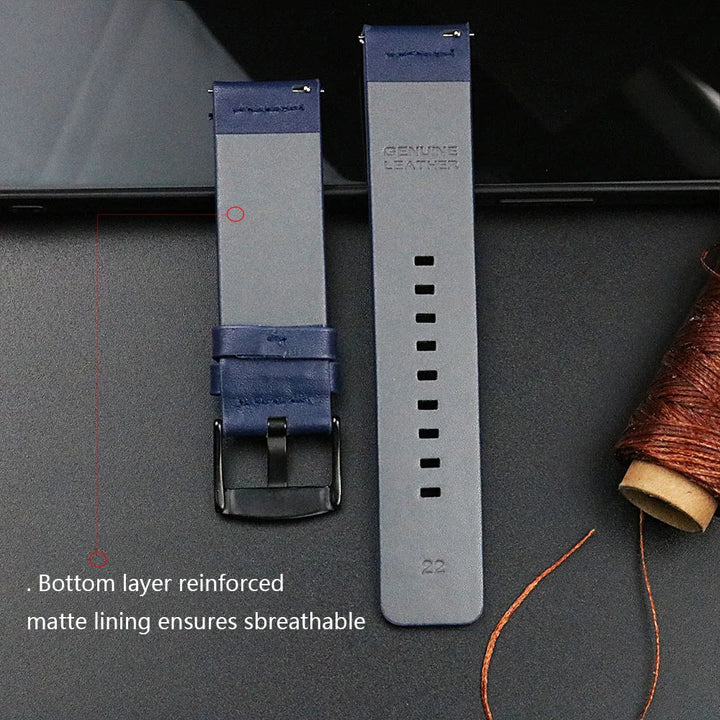 New Genuine Leather Quick Release Watch Band 18–24mm (Vintage Handmade)