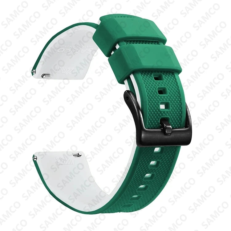Premium Silicone Rubber Watch Band 18–22mm (Quick Release)