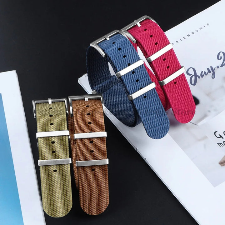 Universal Fabric Braid Watch Band 18mm 20mm 22mm Belt Men Nylon Bracelet for Omega for Huawei Watch GT4/GT3/2 Watch Accessories