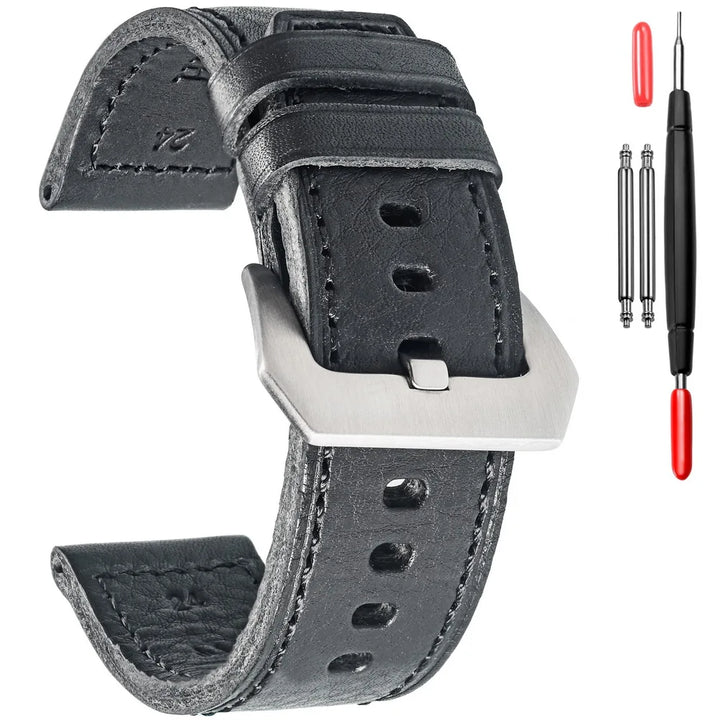 HEMSUT Genuine Leather Watch Band for Panerai (20-26mm)