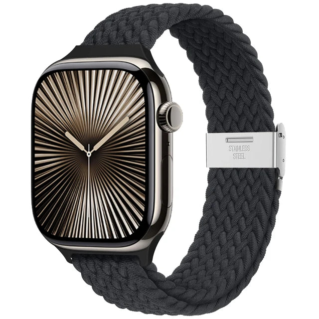 Strap For Apple watch band 46mm 45mm 44mm 49mm 40mm 41mm 42mm Braided loop correa bracelet iWatch series 10 8 9 7 5 se 6 4 Ultra