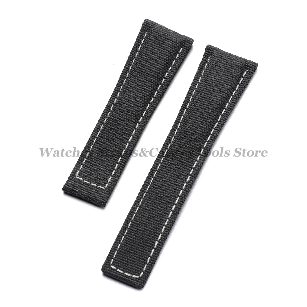 Canvas Nylon Strap (20–22mm) – Folding Buckle Sport