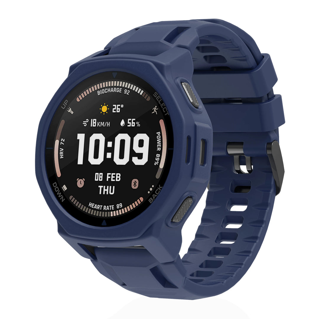 Silicone Strap with Protective Case for Amazfit T-Rex 3 Pro (44mm)