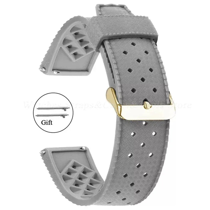 Premium Grade Tropic Silicone Watch Strap 20mm 22mm For Seiko For Oris For Omega Quick Release Diving Waterproof Rubber Bracelet