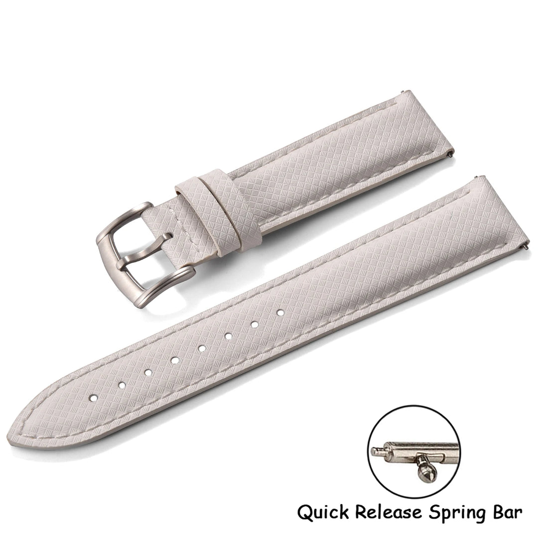 New Design FKM Rubber Sailcloth Strap 18/19/20/22mm Quick Release Leather Watch Band Universal Butterfly Buckle Band For Omega
