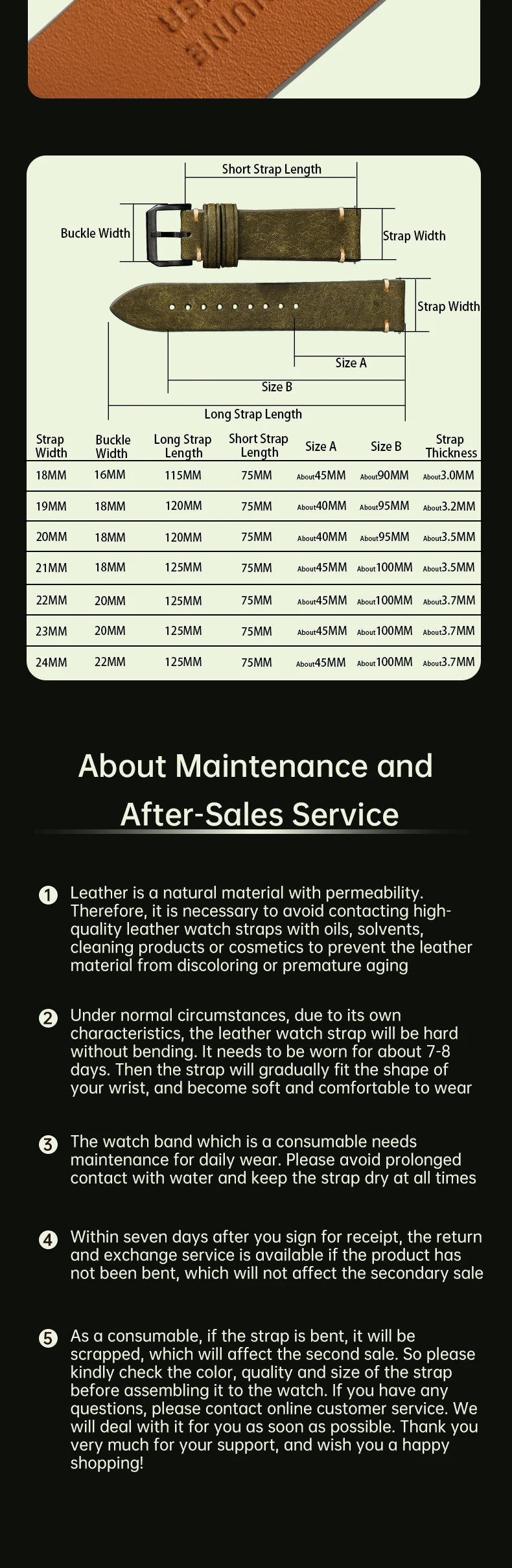 Luxury Quick Release Watchband Accessories For OMEGA Breitling Oris Bracelet Handmade Italian Pueblo Cow Leather Watch Strap