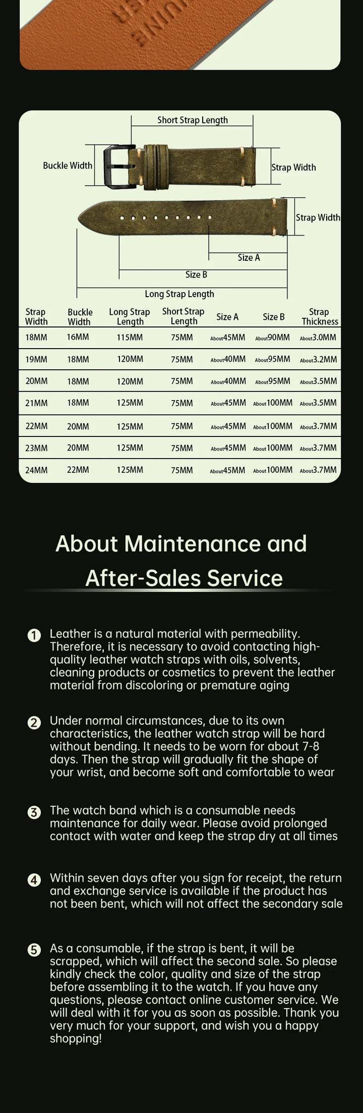 Top Full Grain Leather Watch Strap Quick Release For IWC MIDO SEIKO Watchband Accessories Bracelet Italian Cowhide Watch Band