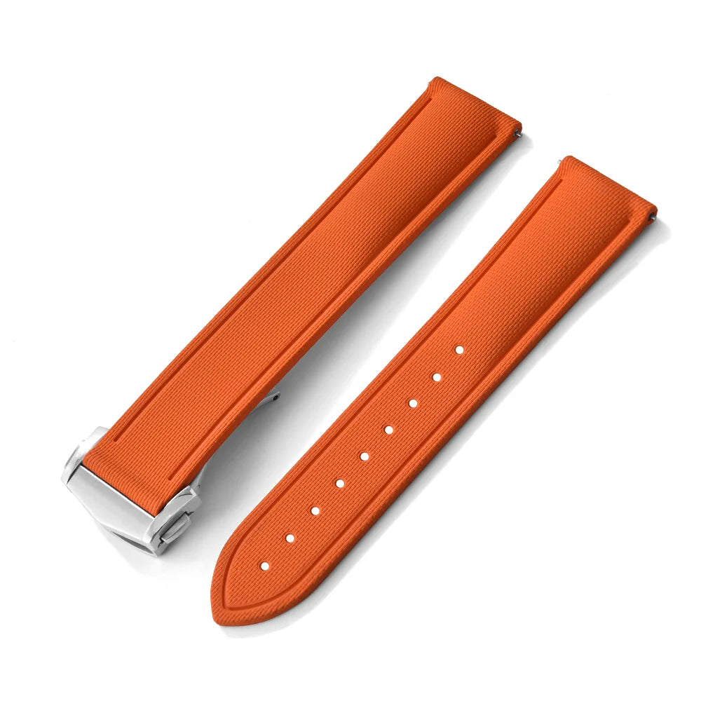 High Quality FKM Rubber Watch Strap 20-21-22mm For Omega X Swatch MoonSwatch Men Women Sport Waterproof Folding Buckle Watchband