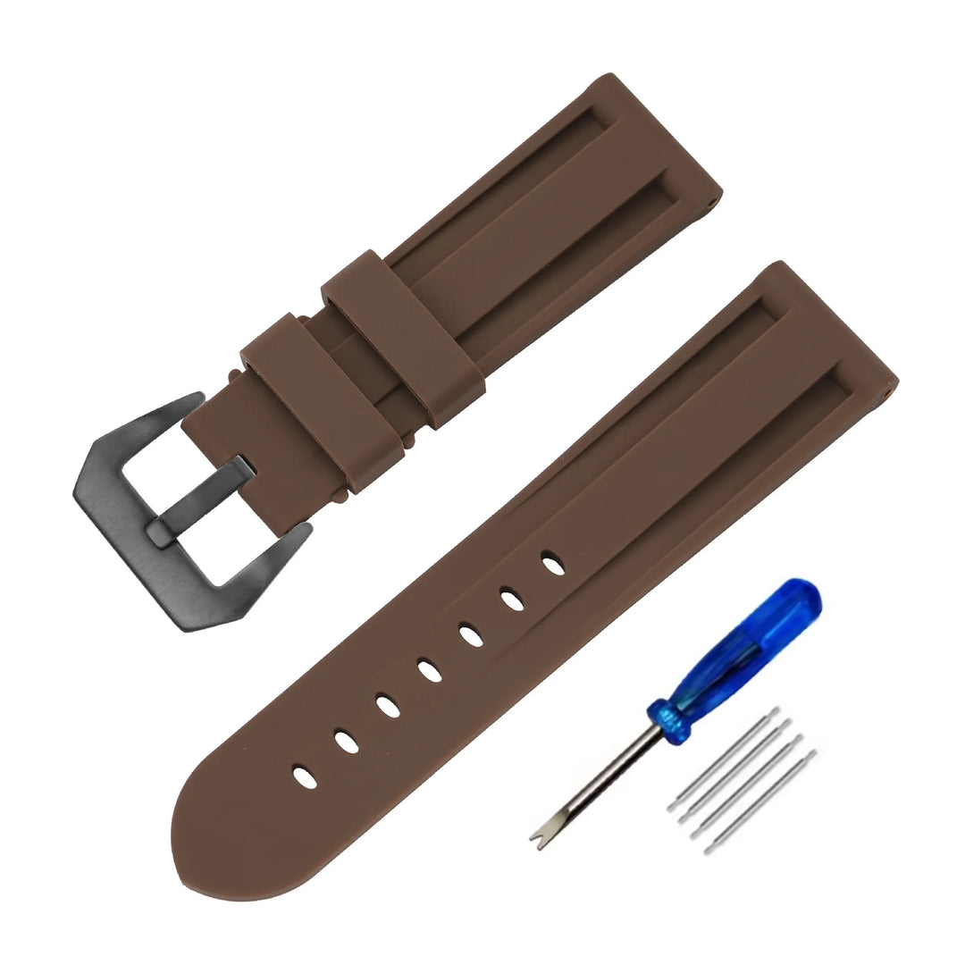 Soft Silicone Rubber Watch Band 20–26mm for Panerai