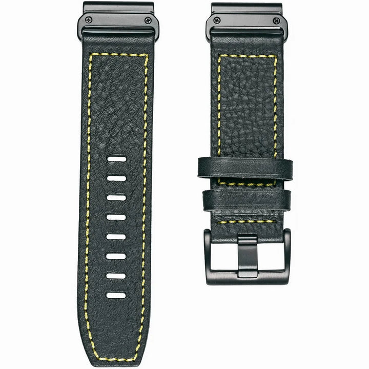 HEMSUT Leather Watch Band for Garmin Fenix, Forerunner & More