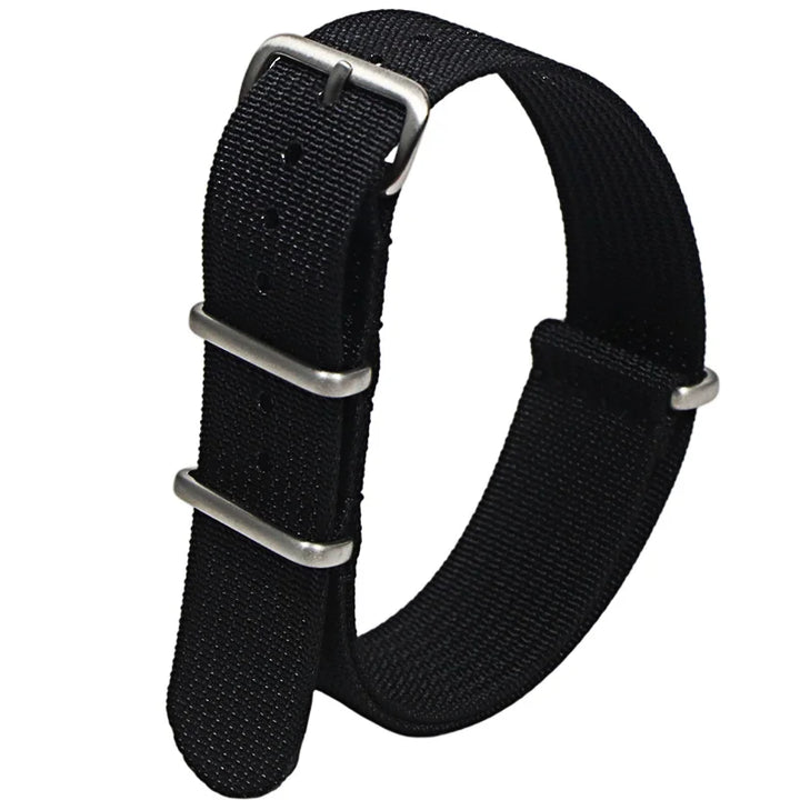 Ribbed Nylon Military Watch Strap (20-22mm)