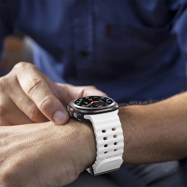 Marine Silicone Samsung Galaxy Watch Strap – 47mm Sport for Galaxy Watch 7 Ultra