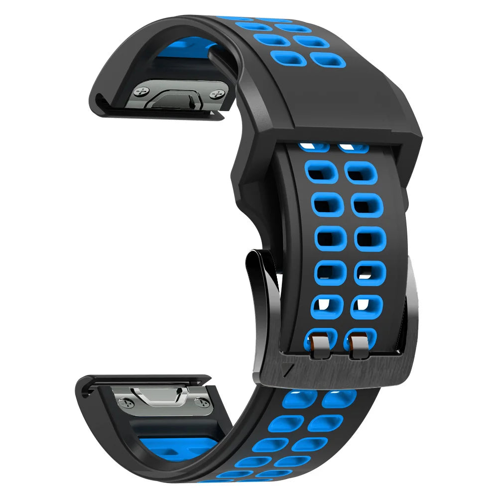 Quick-Release Silicone Strap for Garmin Fenix & Forerunner (22-26mm)