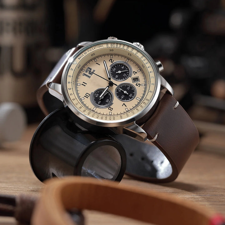 Sport Vintage Leather Watch Band 18–22mm with Stainless Steel Buckle