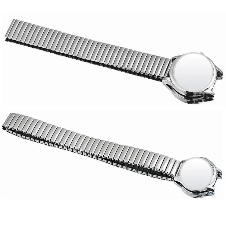 12 14 16 18 20 22mm Stainless Steel Elastic Strap Polished Band Metal Bracelet Watch Accessories for Samsung Watch3/4/5/6