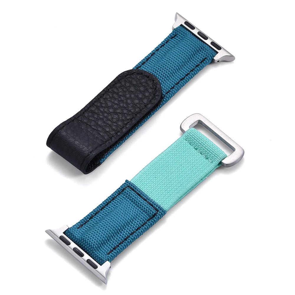 Braided Nylon Solo Loop For Apple Watch Band 45mm Ultra 2 49mm 38mm 44mm 40 41mm 42mm Leather Bracelet Series 10 9 8 7 5 se Belt