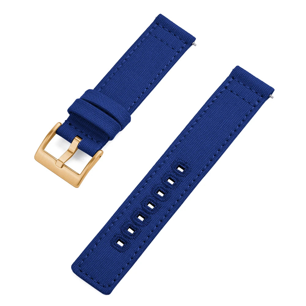 JUELONG Premium Nylon Sailcloth Watch Strap 20mm 22mm Canvas Sailcloth Watch Bands Quick Release Perfect Fit Flat End Universal