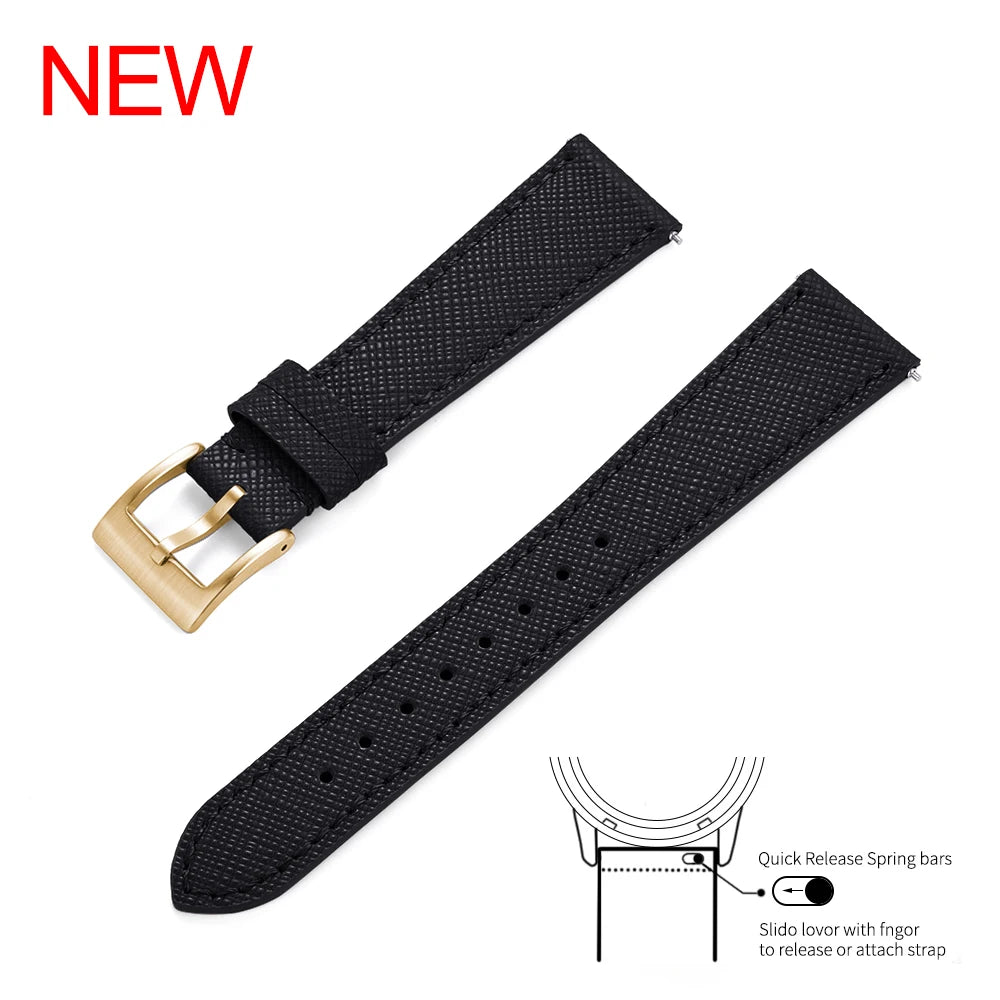 High Quality Quick Release Leather Sailcloth Watch Strap 18mm 19mm 20mm 21mm 22mm 23mm 24mm For Omega X Swatch MoonSwatch