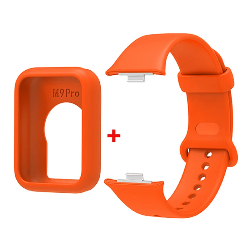 Silicone Strap with Protective Case for Xiaomi Mi Band 9 Pro