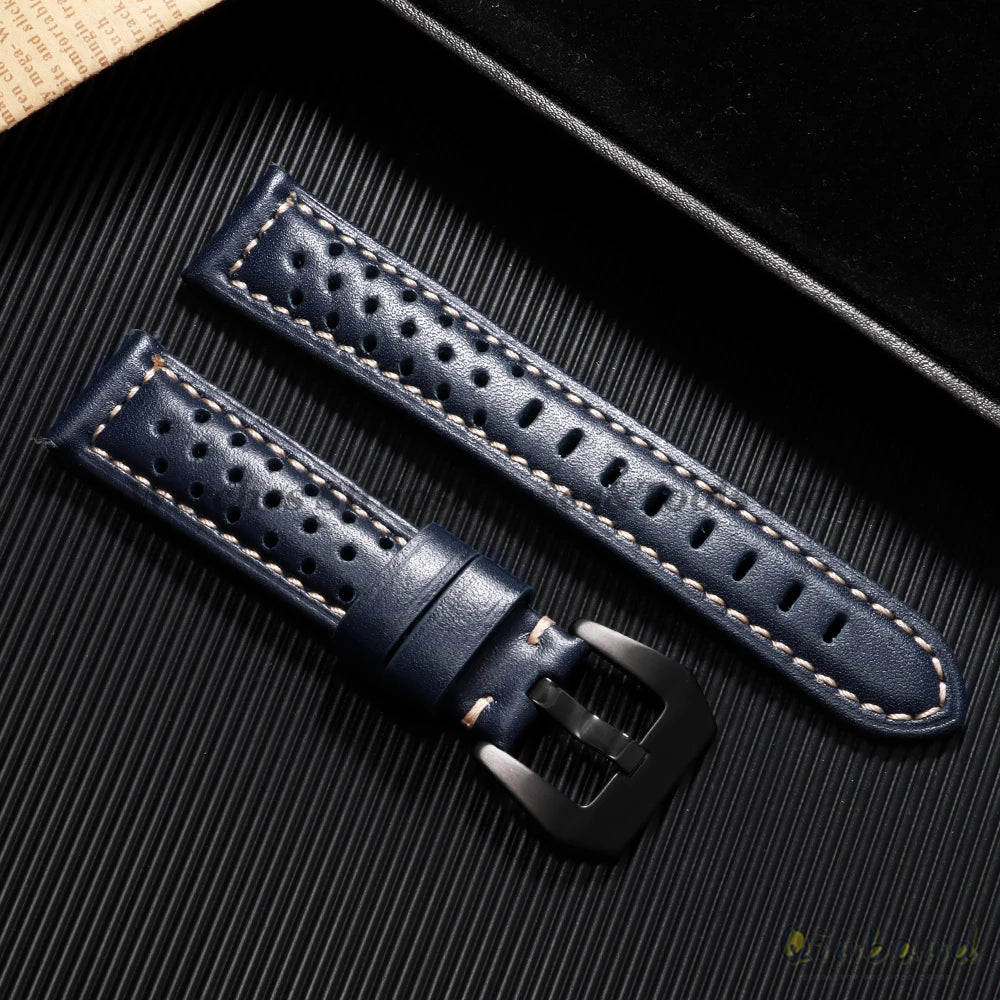 Handmade Cowhide Breathable Leather Watch Band 18mm 20mm 22mm 24mm 26mm for Panerai for Omega Men's Strap Watchband Accessories