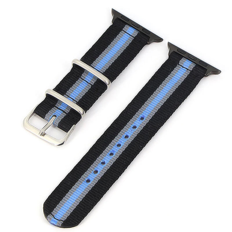 Nylon Watchband for iWatch 4 3 2 1 for Apple Watch Band 38mm 40mm Watch Strap 42mm 44mm Rainbow Wrist Bracelet