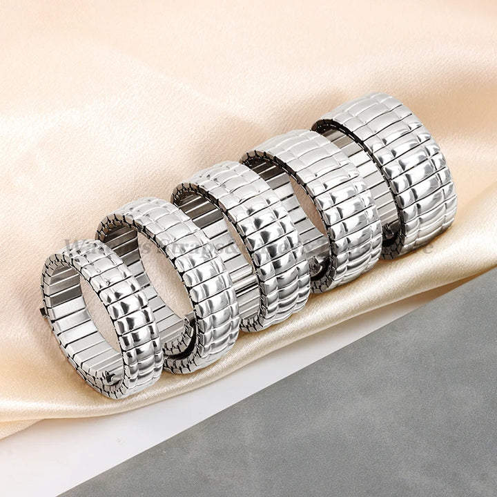 Stainless Steel Expansion Watch Band – 12–20mm, Unisex Metal Strap