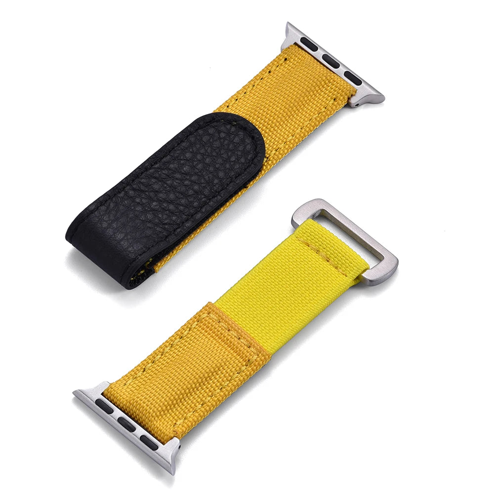 Braided Nylon Solo Loop For Apple Watch Band 45mm Ultra 2 49mm 38mm 44mm 40 41mm 42mm Leather Bracelet Series 10 9 8 7 5 se Belt