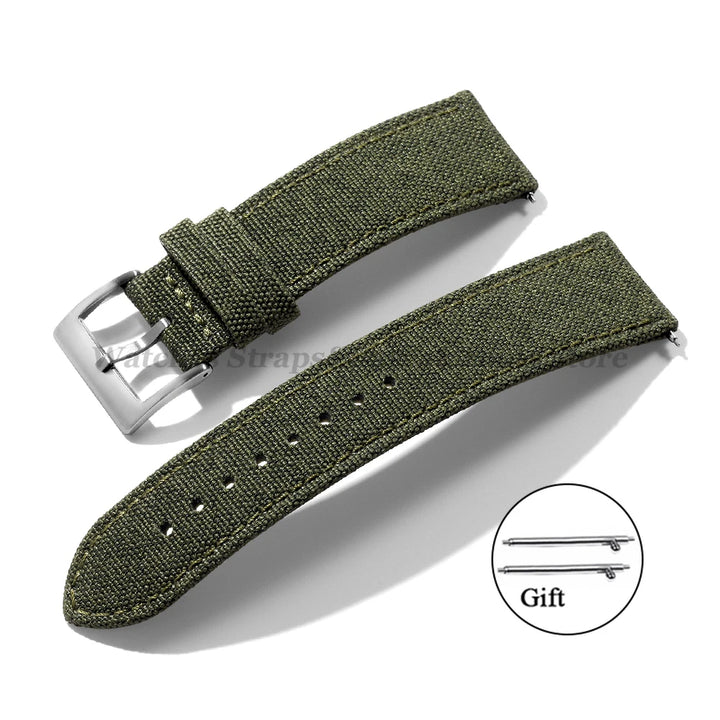 High Quality Sailcloth Watch Strap 18mm 20mm 22mm for Seiko Waterproof Fabric Watchband Quick Release Wristband WatchAccessories