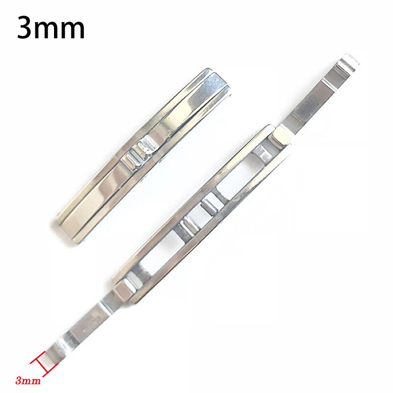 Stainless Steel Double Pull Folding Butterfly Clasp – 3–6mm