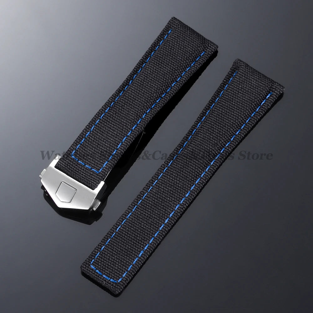 Canvas Nylon Strap (20–22mm) – Folding Buckle Sport