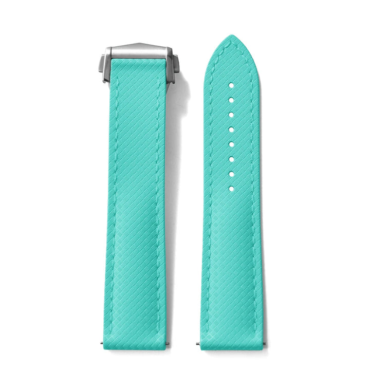 JUELONG Original Soft FKM Rubber Watch Strap 20mm 22mm Tropical Texture Perfect Fit Flat End Universal Quick Release Watch Strap