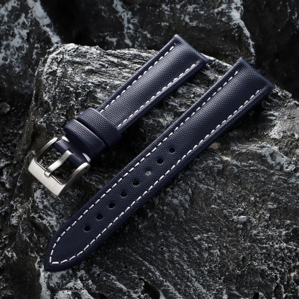 Genuine Sailcloth Watch Band Premium Sailcloth Strap 18mm 19mm 21mm Waterproof Nylon Quick Release Bracelet 20mm 22mm Wristbelt