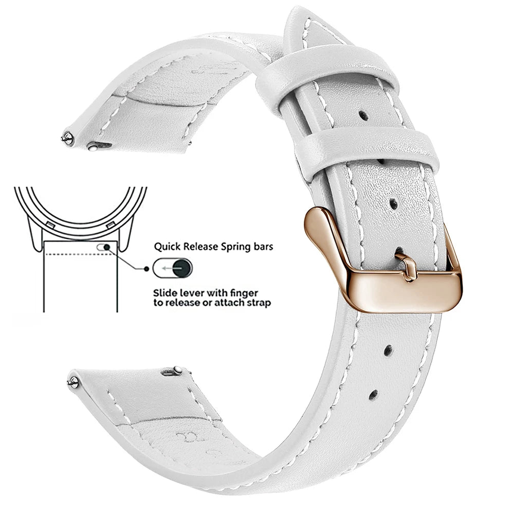 Samco Genuine Leather Watch Band 18–22mm (Quick Release)